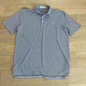 Holderness and Bourne Mens Striped Polo Blue XL